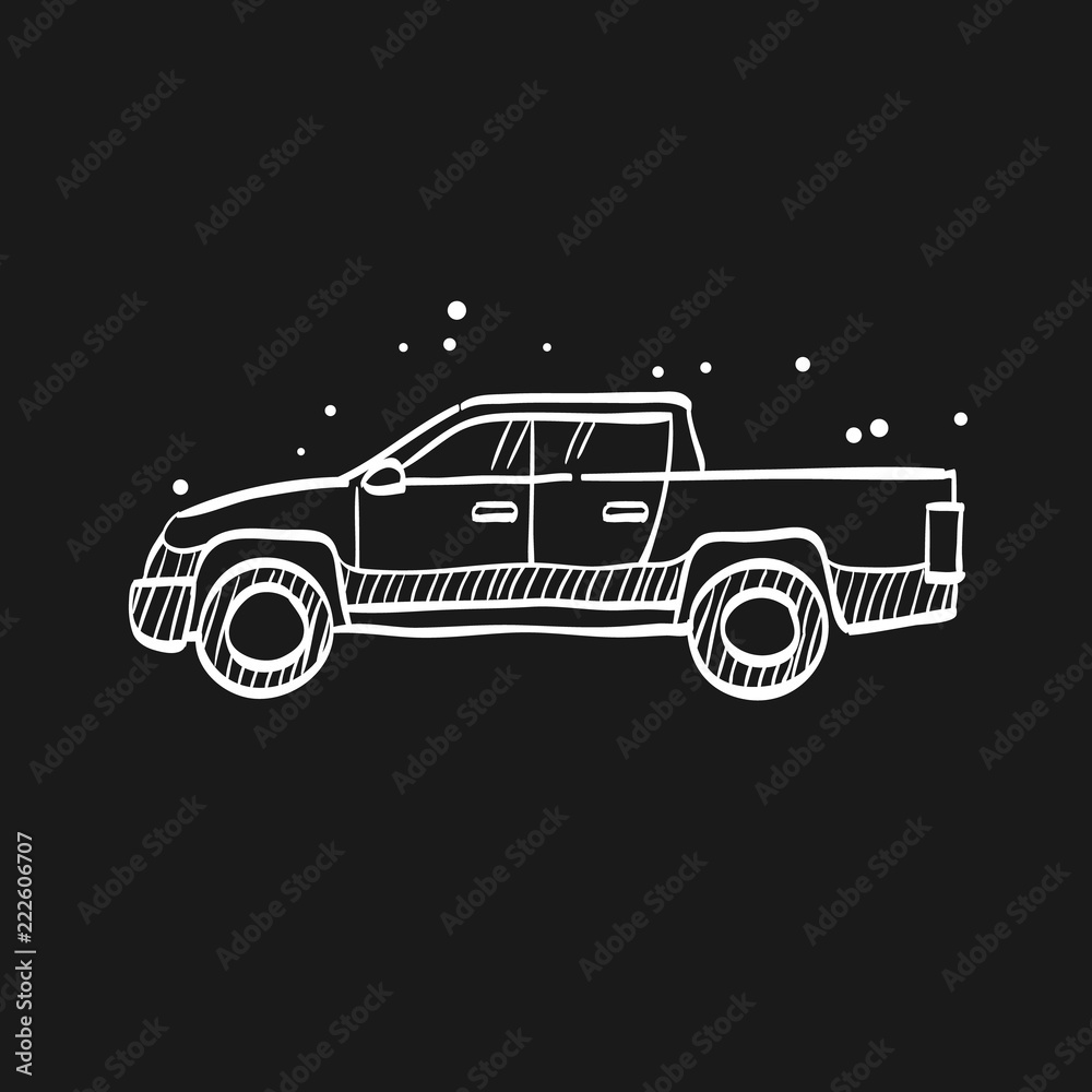 Sketch icon in black - Car