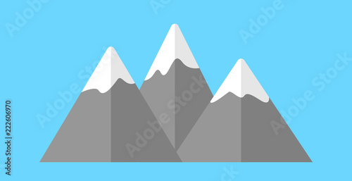 Mountains | flat vector illustration with blue background
