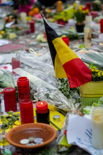 Fotografie The day after the terrorist attacks on 23 March 2016