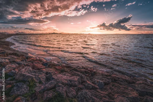 Obraz zachód słońca nad morzem