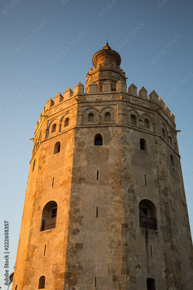 Torre Del Oro at Seville at Golden Hour