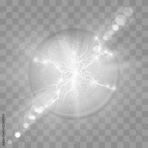 Vector illustration. Transparent light effect