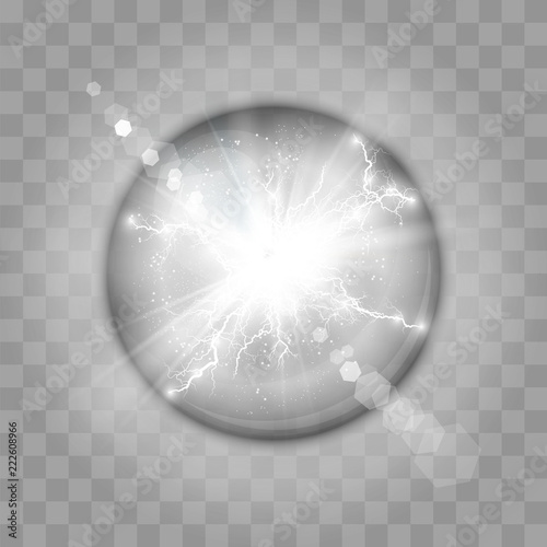 Vector illustration. Transparent light effect