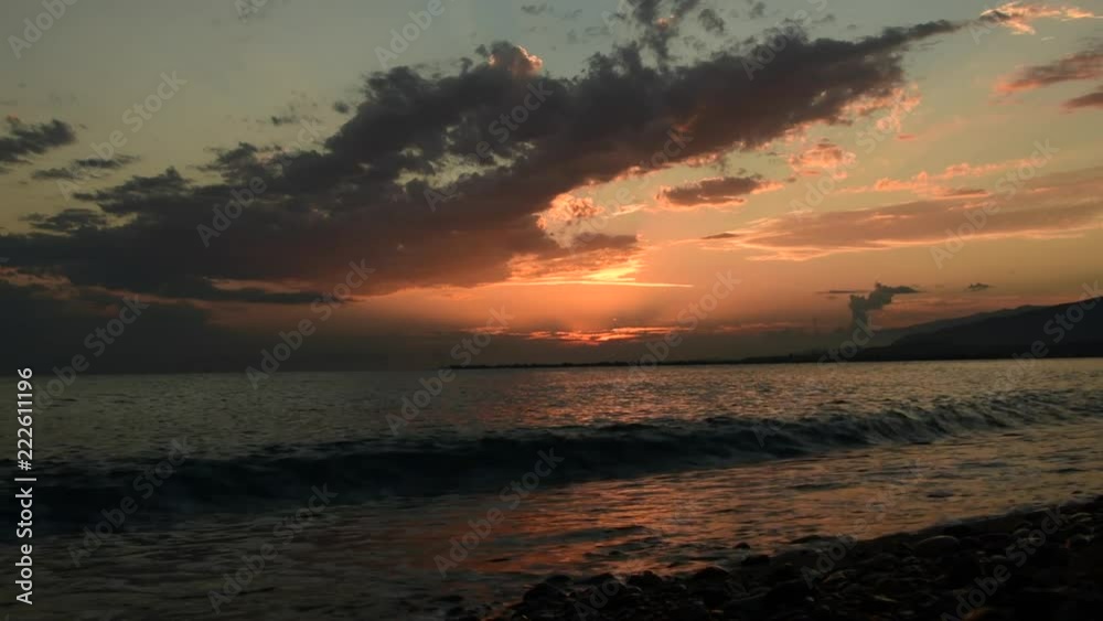 Beautiful sunset at the beach, amazing colors Beautiful sunset at the beach, amazing colors