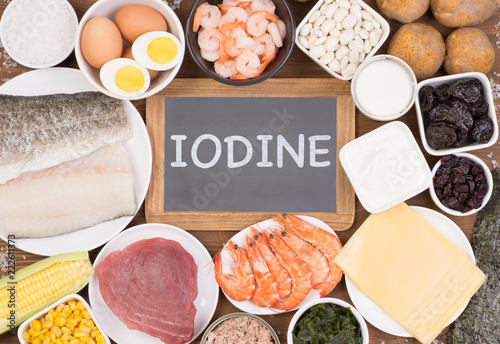 Food rich in iodine. Various natural sources of vitamins and micronutrients
