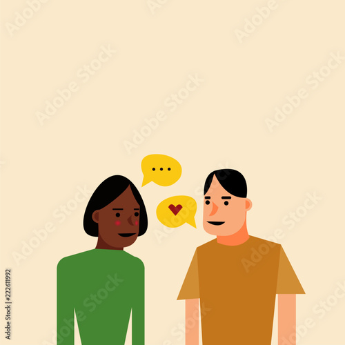 people talking vector illustration for web
