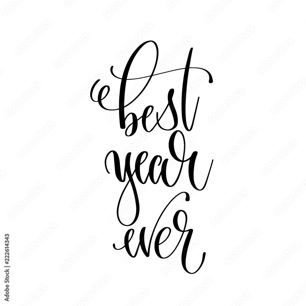 Fototapeta premium best year ever - hand lettering inscription text