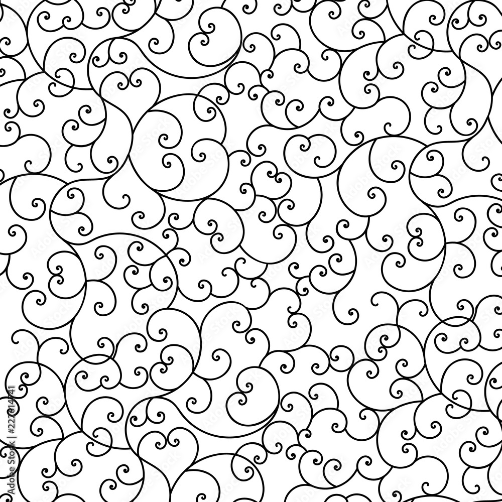 vector beautiful simple flourish pattern in black over white background for  festive, greeting and elegant surface designs and backgrounds. pattern  swatch at eps. file Stock Vector | Adobe Stock