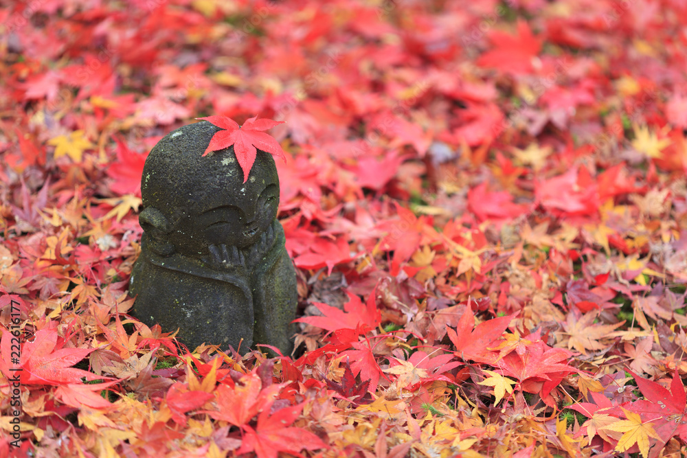 Fototapeta premium Jizo statue in Japanese garden.