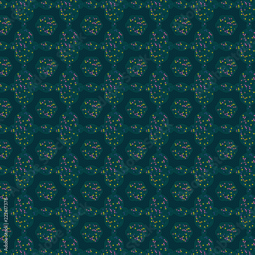 vector repeating geometric pattern with black and colorful confetti texture for festive surface designs, textile, fabric, backdrop, wallpaper and backgrounds. pattern swatch available at eps file.