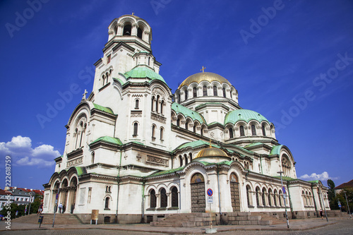 SOFIA BULGARIA SEPTEMBER 1, 2018 The St. Alexander Nevsky Cathedral is a Bulgarian Orthodox cathedral in Sofia, the capital of Bulgaria on september 1 2018 in Sofia Bulgaria