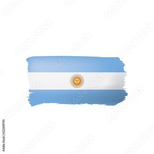 Argentina flag, vector illustration on a white background