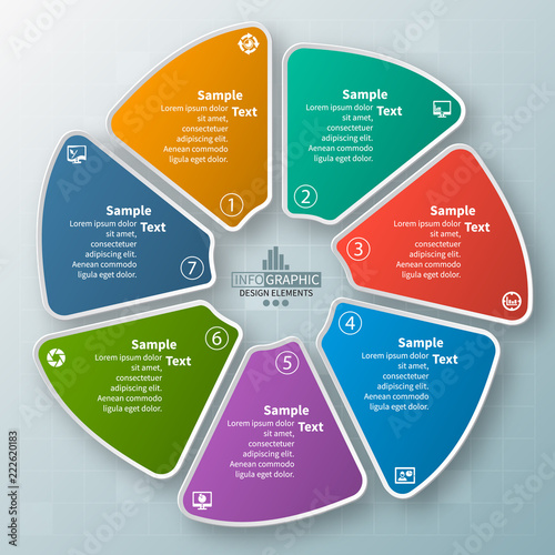 Abstract 3D Paper Infographics. Business template .Vector illustration