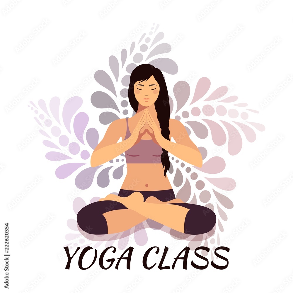Woman in a lotus pose. Yoga practice. Woman in a lotus pose. Yoga practice.