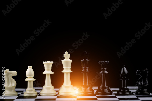 Chess board game Strategy,Planning and Decision concept,business solutions for success.