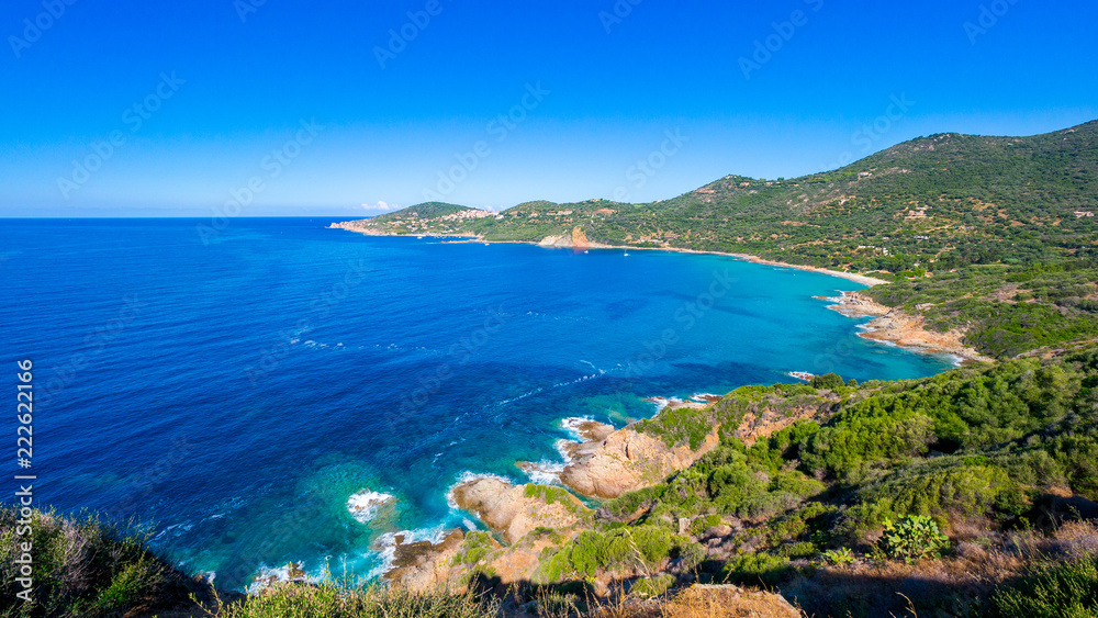 Fototapeta premium West coast of Corsica, France, in summer 