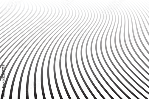Abstract wavy lines design. Diminishing perspective view.