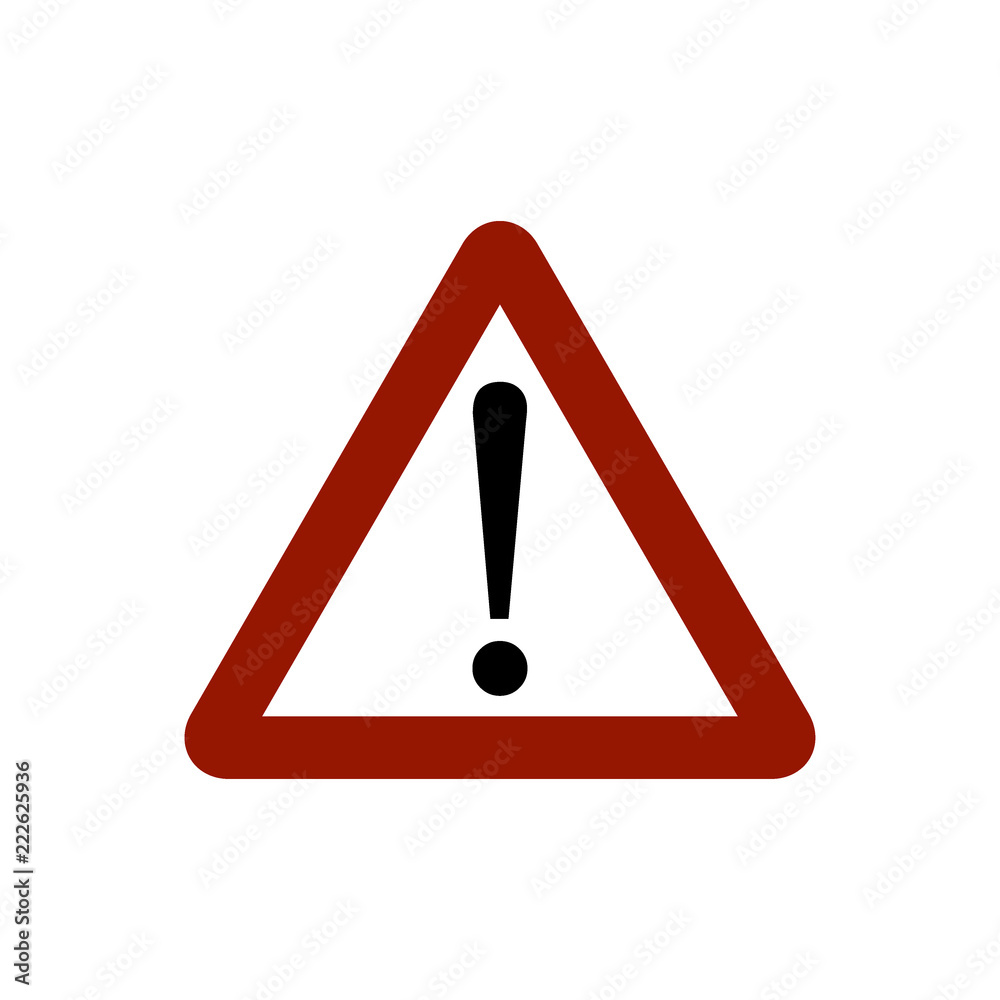 Danger warning sign. Warning sign vector icon Danger warning sign. Warning sign vector icon