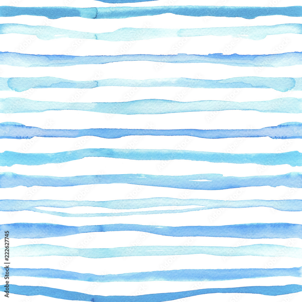 Watercolor stripes seamless pattern.