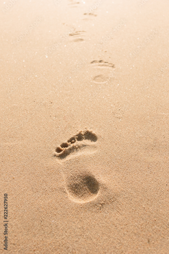 Strand Fußabdruck im Sand
