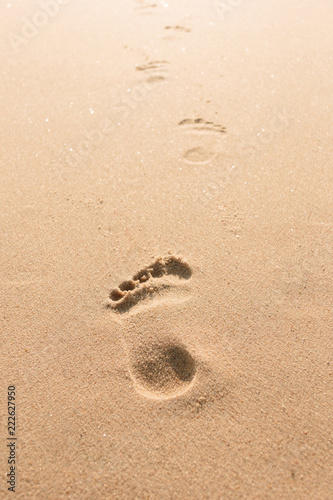 Strand Fußabdruck im Sand
