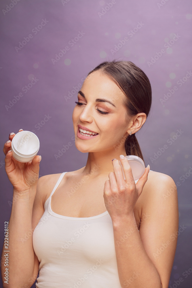 cosmetics, health and beauty concept - Beautiful Woman Face Portrait Beauty Skin Care. cosmetics, health and beauty concept - Beautiful Woman Face Portrait Beauty Skin Care.