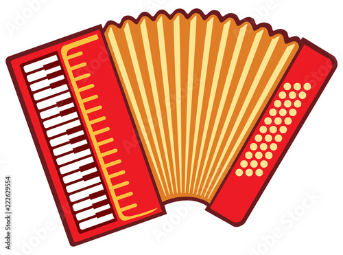 accordion vector illustration