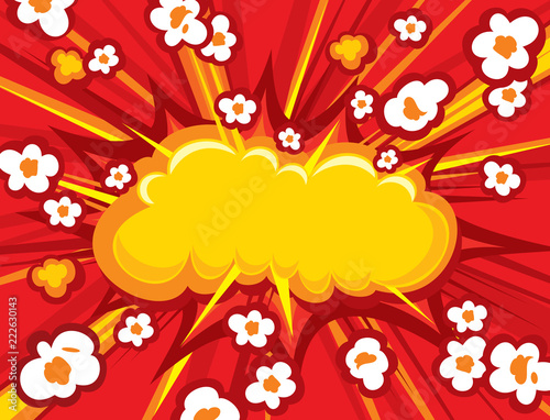 Popcorn explosion vector illustration