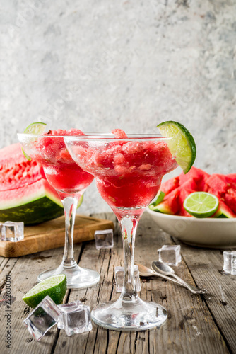 Watermelon and lime granita