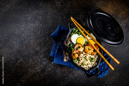 Ramen soup with shrimp photo