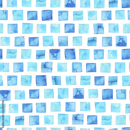 Abstract blue watercolor background.