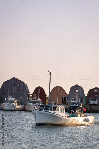 Fishing boat docking in the harbour