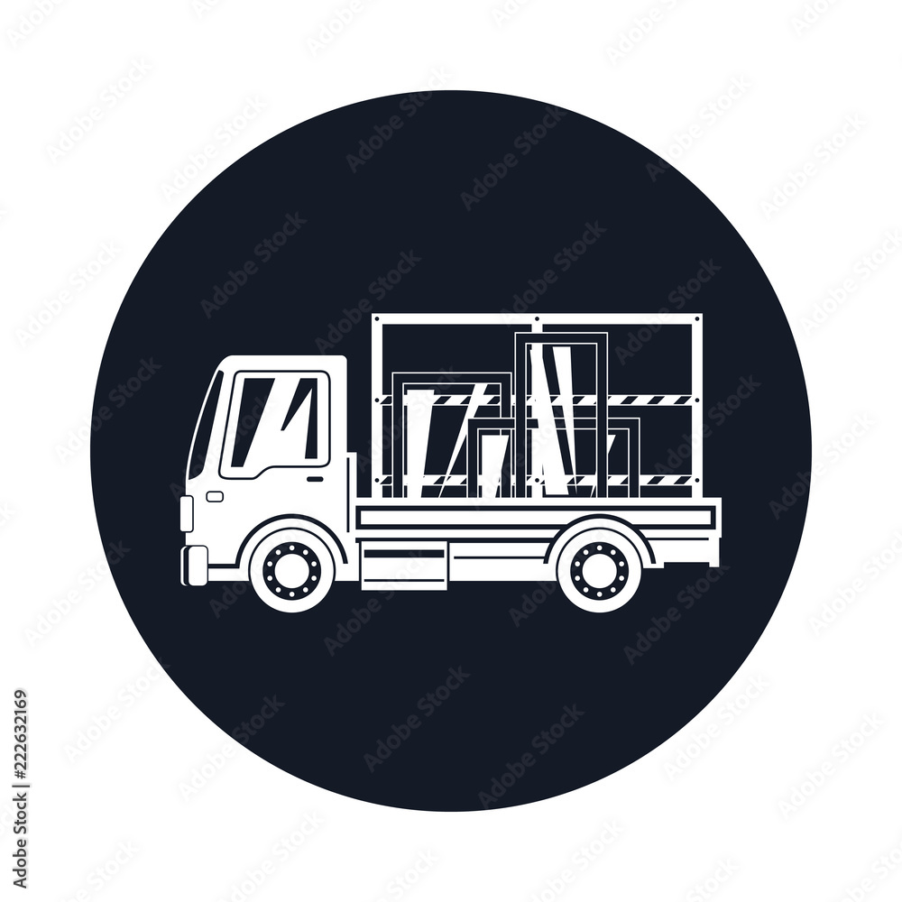 Small Truck Transports Windows Icon, Transportation and Cargo Delivery Services, Logistics, Shipping and Freight of Goods, Vector Illustration Small Truck Transports Windows Icon, Transportation and Cargo Delivery Services, Logistics, Shipping and Freight of Goods, Vector Illustration