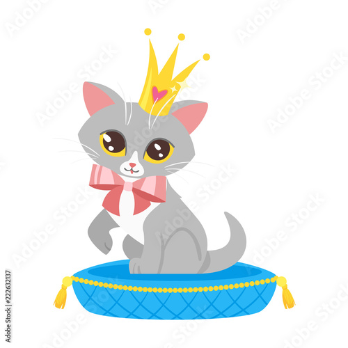 Slika na platnu cat character in golden crown