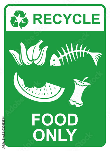 recycle vector sign – food only