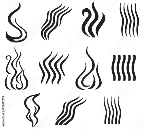 set of different smoke icons