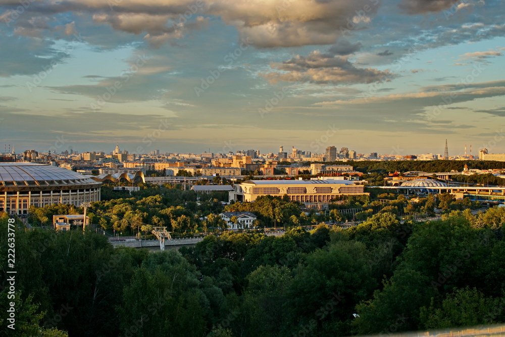 Moscow at sunset.