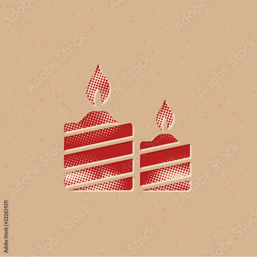 Halftone Icon - Candles
