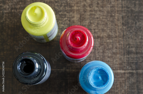 acrylic paint containers