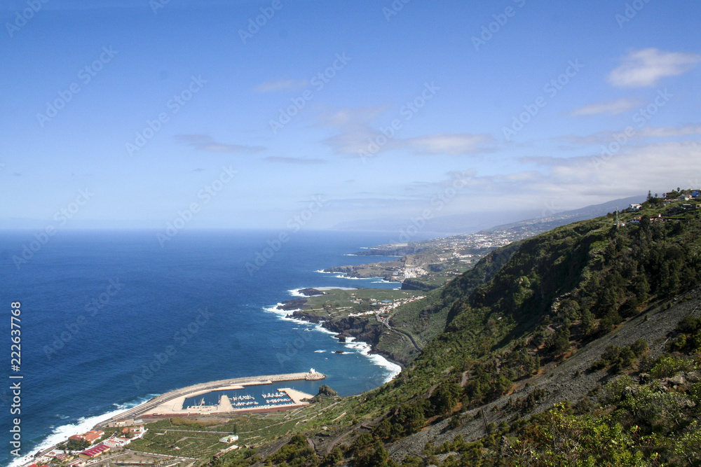 The coast of Tenerife, north of the island. Canary Islands.