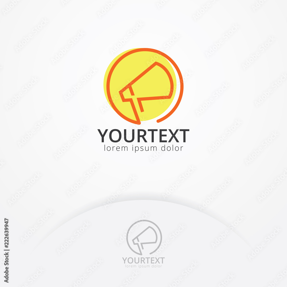 Loud logo design. Vector logo or icon of loudspeaker, Symbol of announcements, promotions and protests. Advertising logo template Loud logo design. Vector logo or icon of loudspeaker, Symbol of announcements, promotions and protests. Advertising logo template