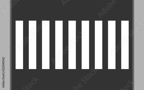 Crosswalk flat vector illustration