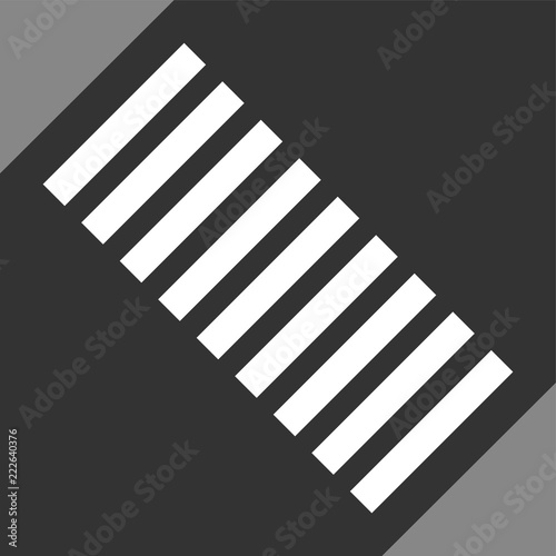 Diagonal crosswalk geometrical vector icon