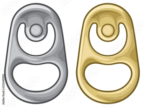 metal ring of can vector illustration