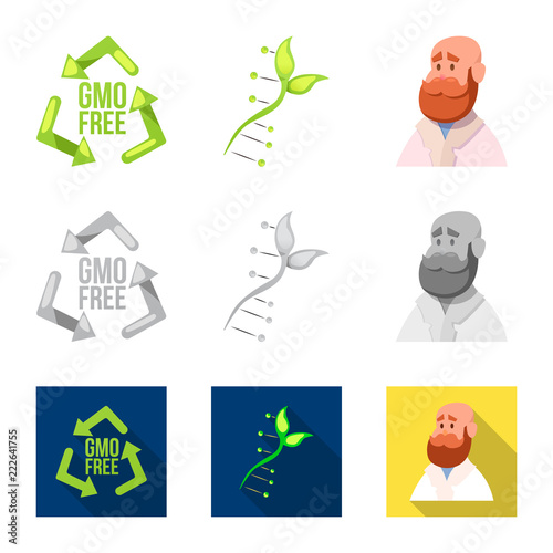 Vector design of  and  icon. Collection of  and  vector icon for stock.