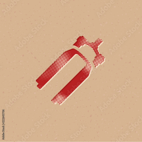 Halftone Icon - Bicycle suspension fork