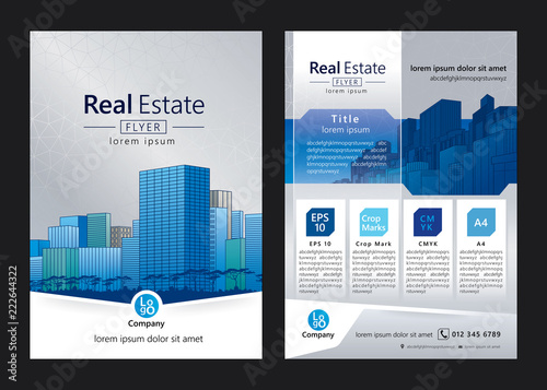 Brochure template design. Concept of architecture design. Vector illustration