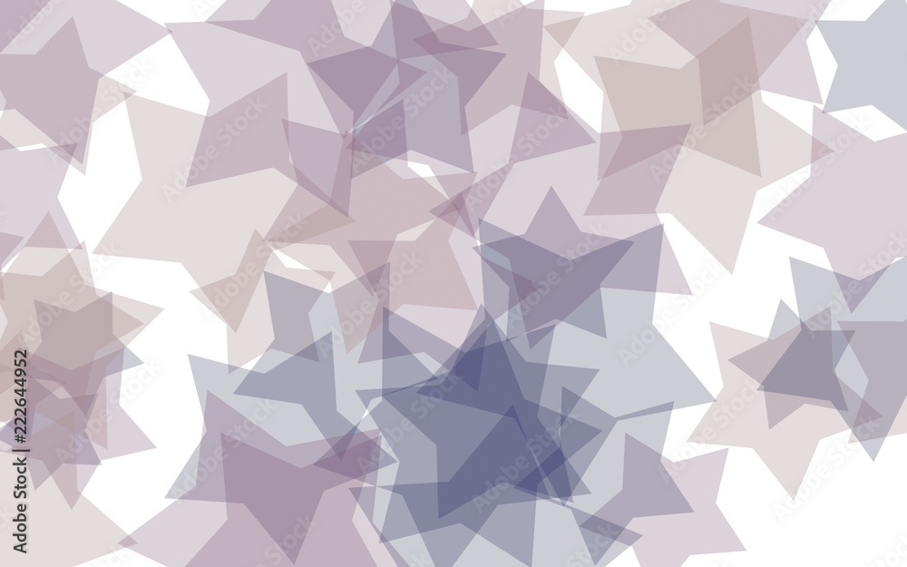 Multi Colored translucent stars on a white background. Red tones. 3D illustration Multi Colored translucent stars on a white background. Red tones. 3D illustration
