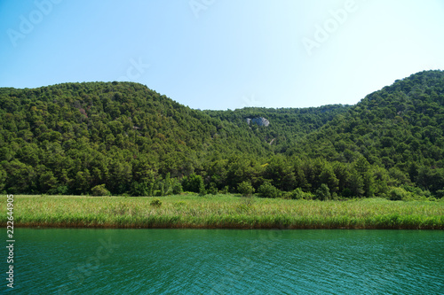 KRKA river in national park in Croatia.