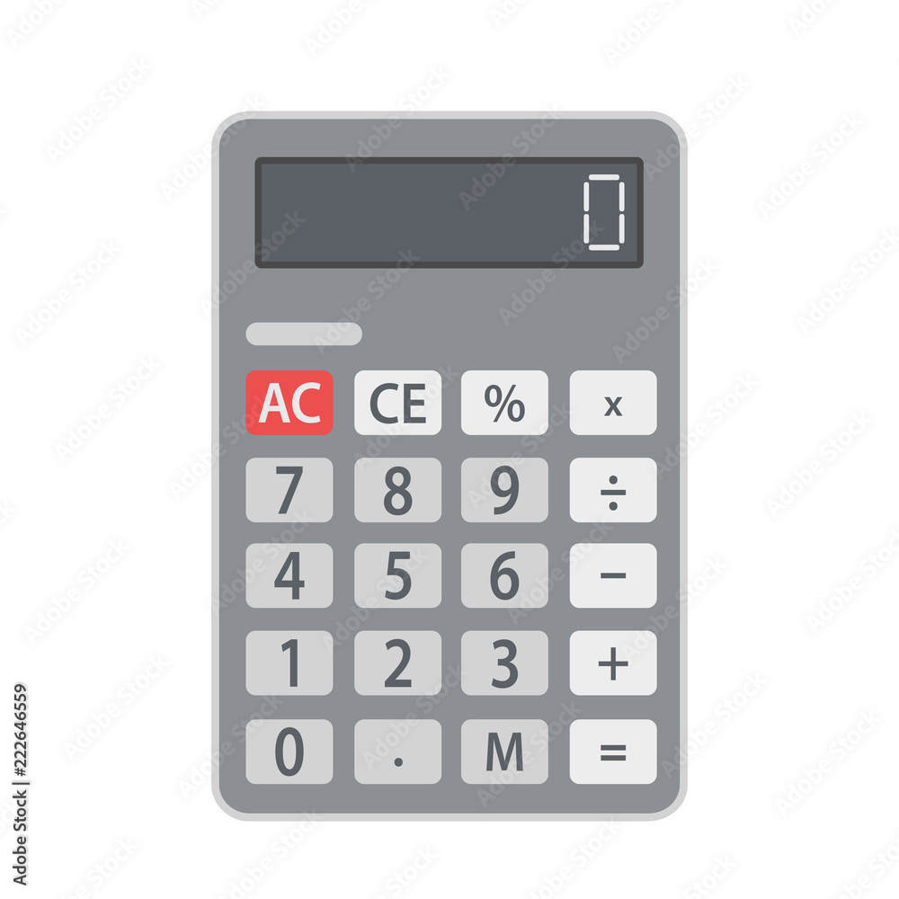 Business calculator flat icon, stock vector illustration Business calculator flat icon, stock vector illustration